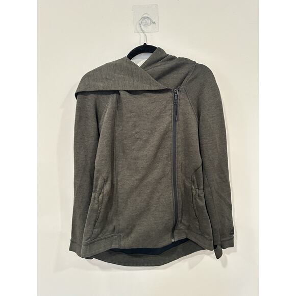 Nike Hoodie Womens Large Tech Fleece Cape Full Zip Sweatshirt 2102 - Picture 1 of 11